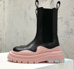 women's boots Tyre Bottega Storm Leather high Boot Real leather shoes crystal outdoor martin chaussures de designer Platform