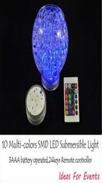 Super Quality Waterproof Remote control LED RGB SUBMERSIBLE Wedding Party Decorations Tea Light Vase Base lighting with remote con5559716