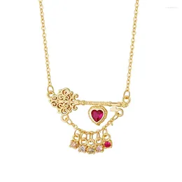 Pendant Necklaces Vintage Clavicle Chain Key Heart Necklace Elegant Choker Adjustable Neck Jewellery Gift For Women Girls