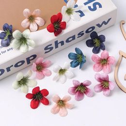 Decorative Flowers 10/20Pcs Artificial Flower Silk Simulation Small Apricot Room Decoration Garden Wedding Decor DIY Hair Card Accessories