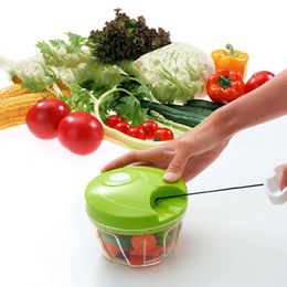 Blender Processor Food Garlic Manual Vegetable Shredder Mincer Fruit Slicer Hand Pull String Chopper Onions Meat Grinder Multi-function Kitchen Tool