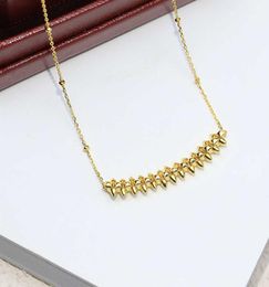 New Gold Rivet Necklace For Women S925 Sterling Silver Fashion Luxury Trend Fairy Jewellery High Technology Classic Bead Chain 121579985