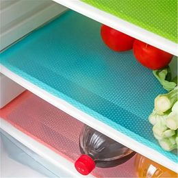 4PCS EVA Waterproof Refrigerator Liner Mat Washable Mildew Kitchen Pad Antioil Cabinet Drawer Placemat Heatinsulat Fridge 240508