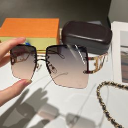 Fashion Designer Summer Sunglasses Full Frame Glasses Letter Pattern Design Man Woman High 286A