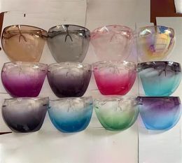 Safety Face shield Mask With Glasses Frame Transparent Full Cover Protective Clear Masks Gradient Colorsa48 a196992235