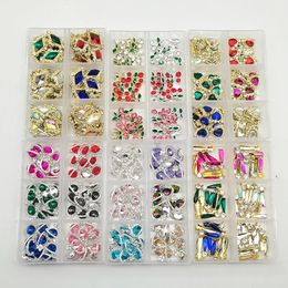 1030Pcs Nail Art Accessories Shine HeartPlanet Crystal Rhinestones Gem Decoration Zircon Butterfly 3D Charms for Nails 240509