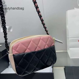 Chanells CChanel Chanelllies CC Plaid Women Shoulder Fashion Camera Bag Zipper Opening Diamond Quilted Sheepskin Double Contrast Large Capacity Real Leather Bag