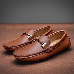 Casual Shoes Men's Spring And Autumn 2024 Leather One Pedal Business Summer Loafers