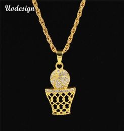 Whole 70cm Long New Basketball and Basket Alloy Charms Pendant Necklace Gold Chains for Mens HipHop Bling Bling Gift Box27516125846