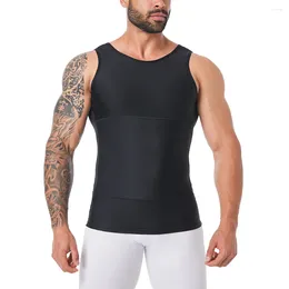 Men's Body Shapers Mens Shapewear Hide Gynecomastia Compression Tank Tops Men Shaper Tummy Control Slimming Undershirt