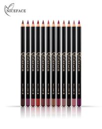 12 Colours set brand lip pencils matte lipliner pencil waterproof makeup lips matte lipstick lip liner pen smooth nude cosmetics7568204