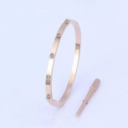 4mm Thin Titanium Steel Bracelet Bangles Fashion Women Men 10 Stone Bangle Bracelets Distance Jewellery with Gift bag Size 16-19cm 2046