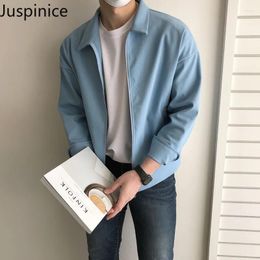 Men's Jackets Spring Autumn Retro Solid Cardigan Fashion Loose Casual High Street Simple Tops Men Overcoat Male Clothes