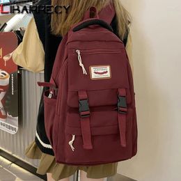 School Bags 2024 Waterproof Nylon Women Backpack Korean Japanese Bookbag Female Students Schoolbag Multilayer Simple Travel