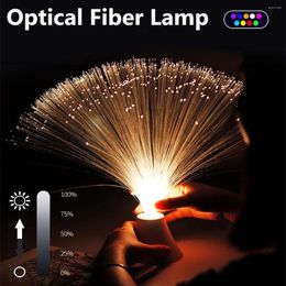 Table Lamps Built-in 1500 Ma Battery Optical Fibre Lamp Rechargeable Small Night Luminous Bedroom Sleep Creative Gift