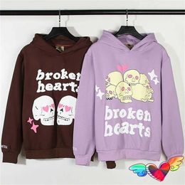 Men's Hoodies Sweatshirts 2023 Broken Hearts Hoodie Men Women Friends Family BPM Fece Planet Skull Pullovers H240508