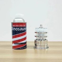 Jurassic Park With Dinosaur DNA Tube Freezer Jar Decorative Ornament Barbasol Dennis Nedry Desktop Ornament Party Gifts 240508