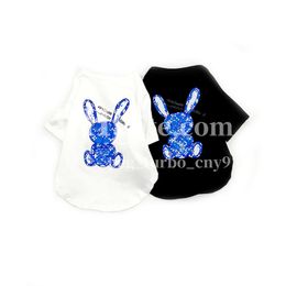 Pet Dog T Shirt Designer Letter Rabbit Print Pet Dog Clothes Schnauzer French Bulldog Chihuahua Cotton Breathable Cat Dog Tees