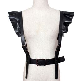 Belts 2021 Personality Shoulders Sexy Belt Faux Leather Body Bondage Corset Female Harness Waist Straps Suspenders 276A