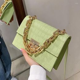 Shoulder Bags Stone Pattern PU Leather Crossbody Bag For Women 2024 Trendy Luxury Solid Colour Chain Handbags Female Travel Fashion