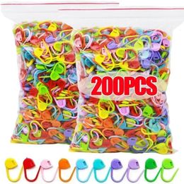 50200PCS Knitting Marking Buckle Pins Plastic Crafts Supplies Locking Stitch Markers Sweater Weaving Tools DIY Sewing Accessory 240428