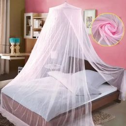 3Colors Summer Elgant Hung Dome Mosquito Net For Double Bed Polyester Mesh Fabric Home bedroom Baby Adults Hanging Decor 240508