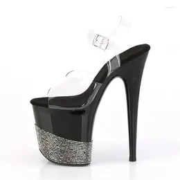 Sandals 2024 Summer Fashion Sexy Women's Shoes Party Show Nightclub High Heels Crystal Super