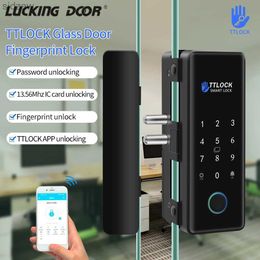 Smart Lock Bluetooth TTLOCK application unlocking control intelligent glass door lock electronic biometric fingerprint electronic lock password 13.56MHz RFID WX