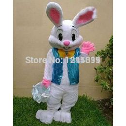 Mascot Costumes Rabbit Bunny Light Blue WHite Mascot Costume Adult Size HOT SALE Brand New