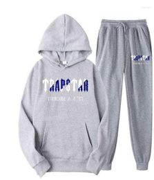 Men's T Shirts 2022 Brand Printed Sportswear Men 15 Colours Warm Two Pieces Set Loose Hoodie Sweatshirt Pants Jogging5920464