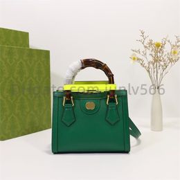 High quality leather Diana Bamboo Tote Bag shopping Bags women's men's handbags Cross Body Purse border luxury designer fashi 247T