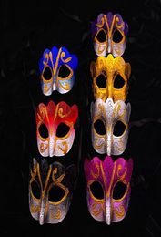 Express Promotion Selling Party Mask With Gold Glitter Mask Venetian Unisex Sparkle Masquerade Venetian Mask Mardi Gras C3524120