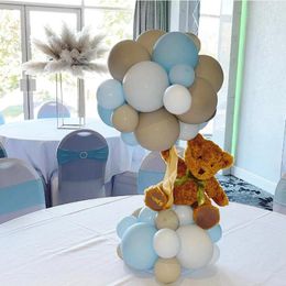 Party Decoration 31pcs Balloons With Plush Bear Air Balloon Shape Desktop Column 5 Inch For Wedding