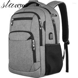 Backpack Business Travel Anti Theft 15.6 Inch Laptops With USB Charging Port College School Computer Bag For Women &amp Men Fits