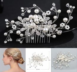 2022 New Fashion Bridal Wedding Headpieces Tiaras Rhinestone Hair Comb Bridal Jewellery Accessories Crystal Pearl Diamond Tiara In S3690999