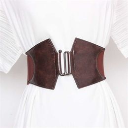 Plus Size Elastic Corset Belt Female Waist Wide Belts For Women Designer High Quality Stretch Cummerbunds Dress Waistband 220210 190G