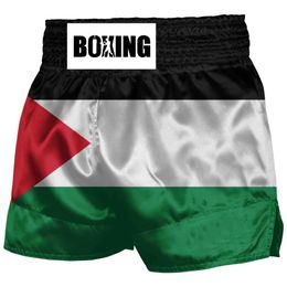 Men's Shorts Childrens adult Muay Thai boxing shorts are suitable for kicking and training in Palestinian fighting sports Y240507