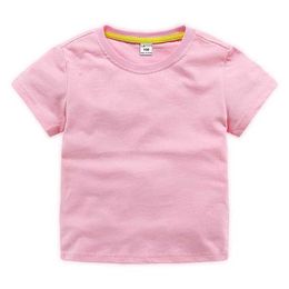 T-shirts DE PEACH Summer Baby Boys and Girls Cotton T-shirt Childrens Short sleeved T-shirt Girl Boys Solid Color Top T-shirt Childrens Clothing 1-12YL240509