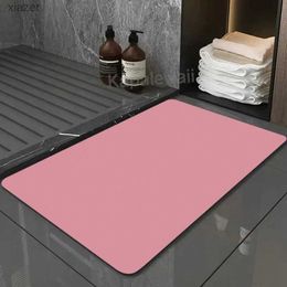 Carpet Solid Colour bathroom anti slip mat Diatom vacuum pad Nordic style toilet floor mat soft Diatom bathroom carpet WX