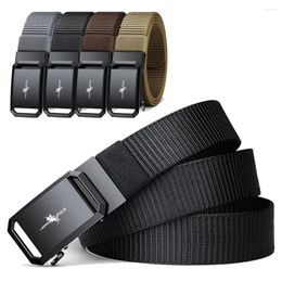 Belts Nylon Braided Belt Men Simple Wild Style Business Casual Automatic Buckle Waistband Canvas Strap