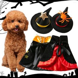 Dog Apparel 1 Set Halloween Pet Costume Breathable Comfortable Adjustable Dogs Cats Wizard Hat Cloak Supplies