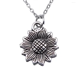 Pendant Necklaces 1pcs Sunflower Chain For Men Car Accessories Vintage Jewelry Supplies Length 40 5cm