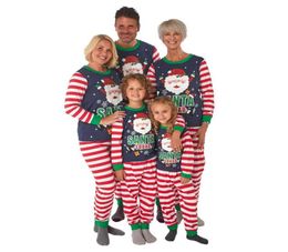 2020 Family Matching Christmas Pyjamas Set Father Women Kids Baby Sleepwear Nightwear Xmas Santa Claus Print Pjs Clothes Set LJ2012749606