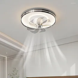 Chandeliers Modern Ceiling Fan Led Lighting For Bedroom Living Room Kitchen Children's Apartment White Round Chandelier With Remote Control