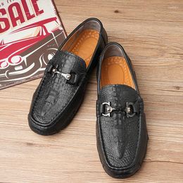 Casual Shoes Genuine Leather Men Loafers Italian Designer Comfortable Slip-on Moccasins Driving 38-46