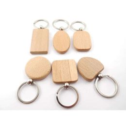 Blank Chain Key DIY Wood Ring Holder Garden WOODEN HEART KEYCHAIN Personalized Engraved Name Keychains Xmas Gift (11Shape ) chains