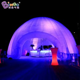 10m dia (33ft) Hot sales customized giant inflatable lighting white dome tent inflation trade show tent igloo canopy marquee for party event decoration toys sports