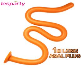 100cm Super Long Dildo Liquid Silicone Huge Anal Dildo Big Butt Plug Vagina Anus Expander Erotic Adult Toy For Women Men Gay Q05081628507