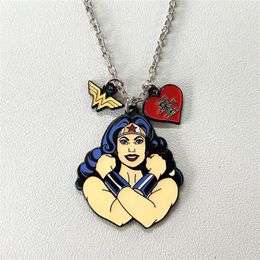 Chains JYYH Film And Television Peripheral Female Hero Cartoon Necklace High-Quality Metal Accessories As A Gift For Friends