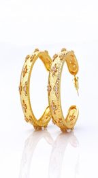 2021 Latest Design Of Gold Top Designs Hoop Earring Bronze Flowers Zircon Snowflake Drop Cuff Earrings Woman Bohemian Fashion desi1112783